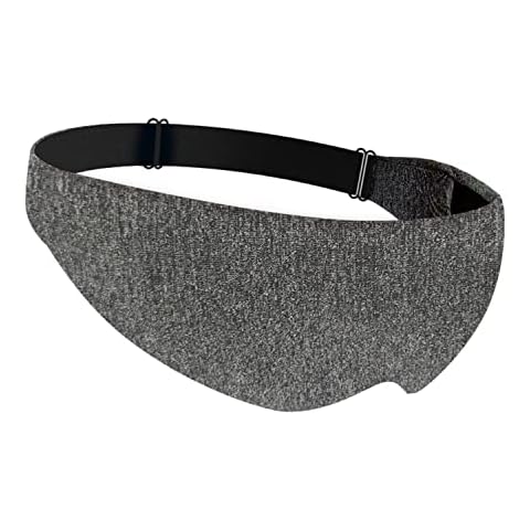 Sleep Mask, Adjustable Strap Side Sleeping Mask, 3D Strong Blackout Blindfold Relieve Eye Strain, Comfortable Soft Night Eye Cover for Men and Women, Travel/Nap Eye Mask (Grey) Cover