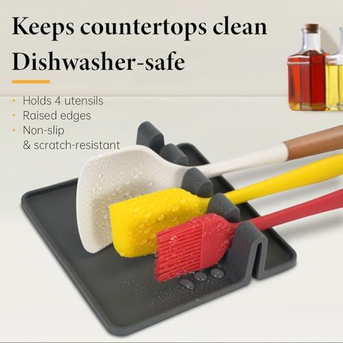 Holylofty Removable Pot Handle, Universal Pan Handle, Replacement for Pots and Pans, Fits All Cookware, Includes Spoon Rest, Durable & Heat-Resistant, Black