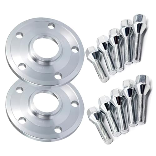 Entretoises roue pour BMW 5x120 72.6mm - Élargisseurs de voie argent 20mm avec vis M12x1.5
