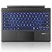 Tomsenn Surface Pro 4 / Pro 3 / New Surface Pro 6 Type Cover, Ultra-Slim Wireless Bluetooth Keyboard with Touchpad, 7-Color LED Backlit and Built-in Lithium (LED Backlit)