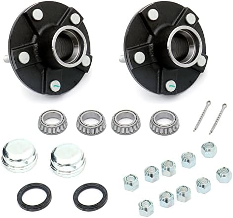 Kit De Buje Para Remolque De 3500 Lb - 5 Tornillos 4.5, Para Ejes De Barco O Carga De 84 1-3/8 A 1-1/16