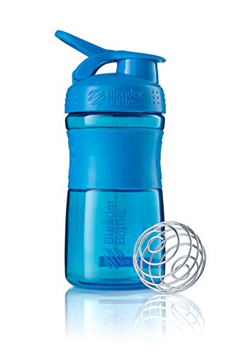 BlenderBottle SportMixer Tritan Grip Shaker Bottle, Cyan/Cyan, 20-Ounce (C01649)