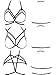 Produktbild Boao 3 Stücke Damen Strappy Harness Aushöhlen Körper Cross Cage BH Cupless Dessous für Damen Mädchen Liefert (Stil Set 3)