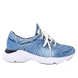 Handmade Women’s Denim Sneakers – Blue Embroidered Casual Sports Shoes, Comfortable Fashion Trainers, Unique Birthday Gift for Her