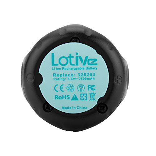 Lotive 3.6V Lithium-ion Replacement Battery Compatible with Hitachi 3.6V Battery 326263 326299 EBM315 and Hitachi 3.6V DB3DL DB3DL2 FDB3DL NT50GS NT65GA NT65GB NT65GS Cordless Power Tools