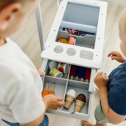 Melissa & Doug Snacks & Sweets Food Cart with Play Food, Wooden Toys & Kids Play Kitchen Accessories, Preschool Learning Toys for Girls & Boys 3+ - image 8
