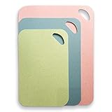 Flexible Cutting Board Plastic Set - Kitchen Essentials Cutting Mats, Plastic Cutting Boards Set of 3, Color Coded Chopping Placemats, Dishwasher safe, Non-slip