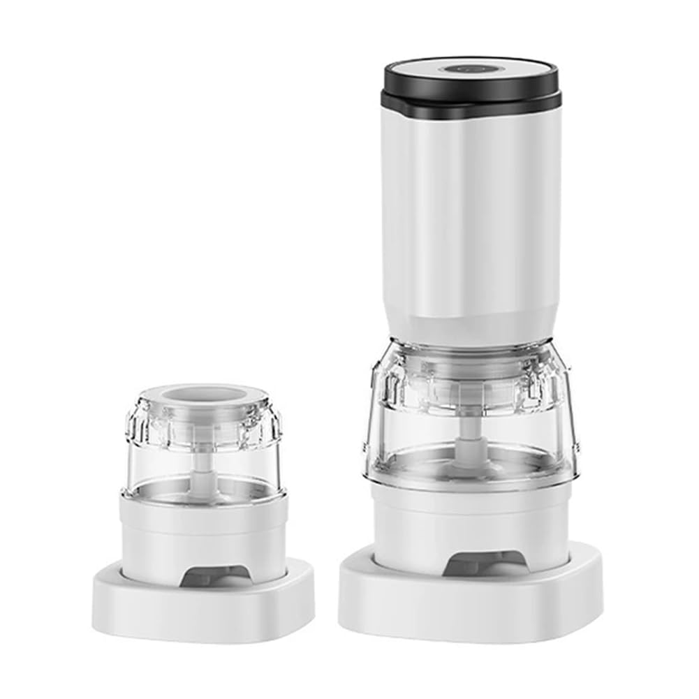 Hndhbfgrt Salt and Pepper Electric Grinder Mill Set Automatic Adjustable Coarseness One-Handed Operation Grinder A