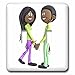 3dRose lsp_256689_2 African American Cartoon Standing and Holding Hands Toggle Switch, Multicolor