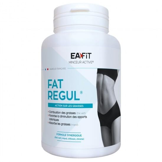 EAFIT Minceur - Fat Regul - Action sur les graisses : The vert- Nopal - Chitosan - Cafeine - Chrome - Complement alimentaire pour la régulation des graisses,...