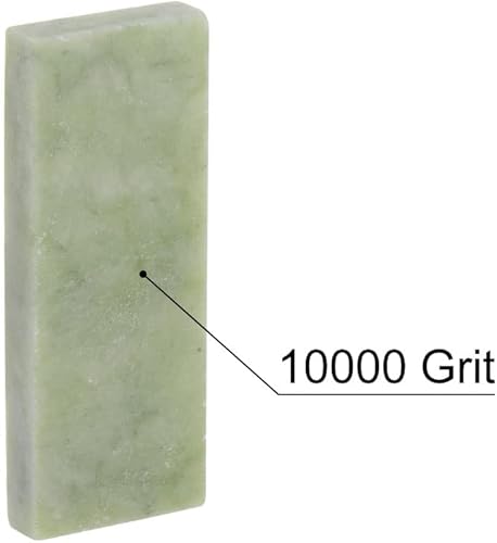 Miniatura 3 de uxcell Piedras de afilar piedra de afilar de ágata verde de grano 10000, 1.969 in x 0.787 in x 0.197 in, piedra afiladora de cuchillos