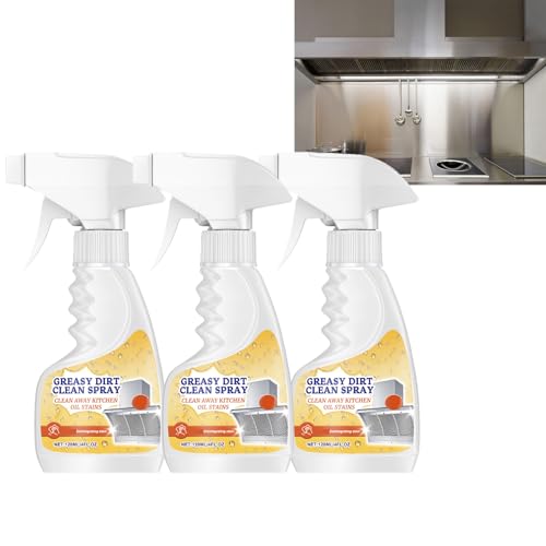 Spray limpiador de cocina de alta resistencia, potente espuma desengrasante, para campana extractora de estufa, horno, parrilla y trampa de grasa, elimina las manchas de aceite duras quemados, no