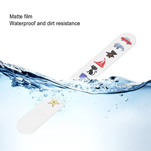 Image of Check Vision Tester Stick, ANGGREK Kids Fixation Stick Vision Tester Clear Colorful Animal Patterns Coating Thicken Eye Test Card(No.1)