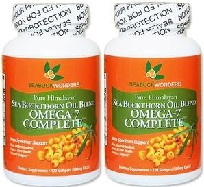 Seabuck Wonders Sea Buckthorn Oil Blend 500mg 120 Softgels (Pack of 2)