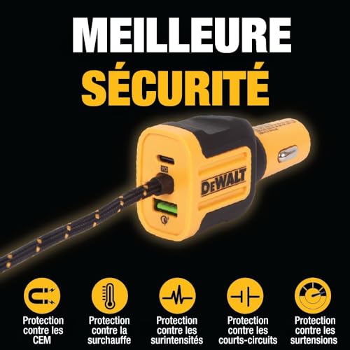 Chargeur USB PD DEWALT 72W idéal pour vos déplacements - 2