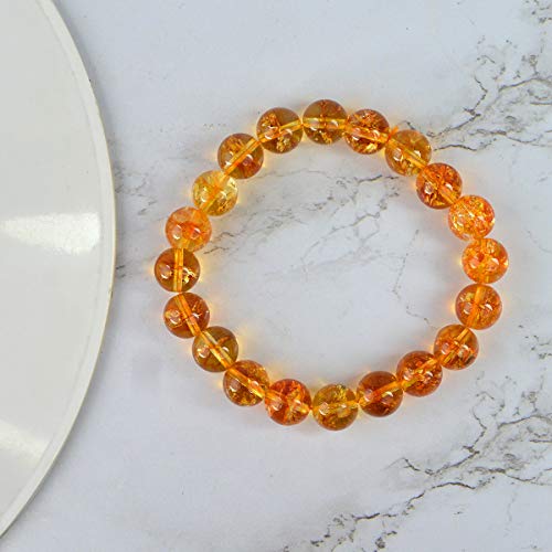Image of Reiki Crystal Products Certified Natural Crystal Stone Round 10 mm Beads Bracelet for Men & Women | Reiki Charged Gemstone Jewellery Bracelet | Multiple Stone Variants Available