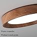 LZHUYE LED Ceiling Light Fixture,Farmhouse Minimalist Wood Grain Semi Flush Mount Ceiling Light, 3-Color Dimming Mid Century Ceiling Lamp for Bedroom Living Room Lighting Fixtures(50cm)
