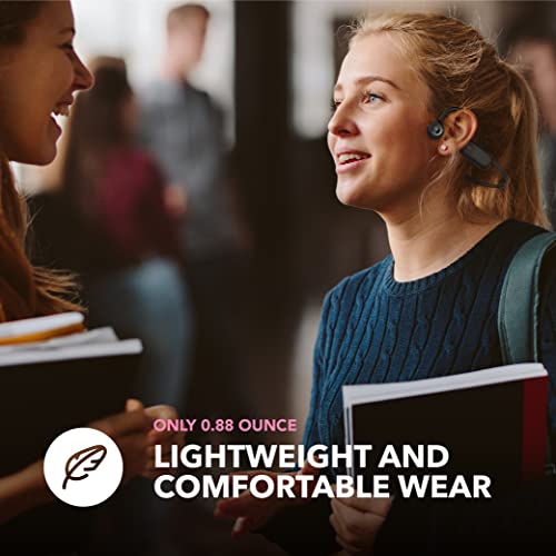 Knz Ezpz 5.1 Bluetooth Over Ear Air Conduction Headphones, Perfect For Sports, Outdoor Activities And Children, Built-In Microphone, Sweat And Splash Proof, 8 Hrs Music Play, Usb-C Charging (Pink) #TOP4