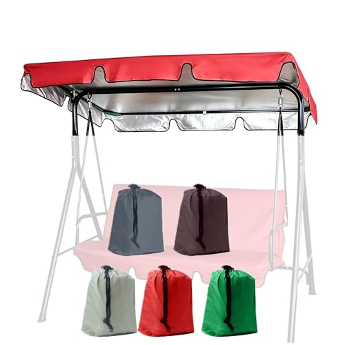 TAJMDGW Cubierta Superior Para Balancín De Jardín Toldo De Repuesto Para Columpio Patio Impermeable Techo De Repuesto Para Balancín Patio(Red,249x185cm(98x73inch))