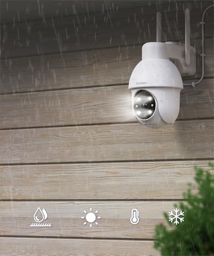 GALAYOU Zewnętrzna kamera nadzorująca WiFi PTZ, zewnętrzna wodoodporna kamera nadzorująca 360°, kolorowy noktowizor, inteligentne śledzenie, natychmiastowy alarm, Alexa Y4 2p