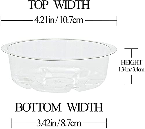 Idyllize 10 Pieces Of 4 Inch, Clear Plastic Plant Saucer Drip Trays For Pots (4") #TOP1