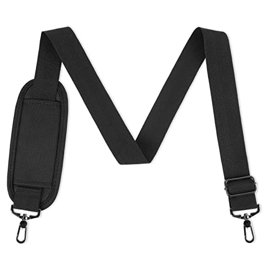 Ytonet Laptop Shoulder Strap, Adjustable Bag Strap with Pad for Briefcase - Black