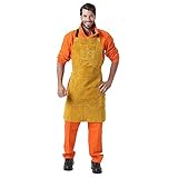 AllyProtect Length 42' Heat/ Flame Resistant Leather Welding Bib Apron with Pocket for Men/Women for...