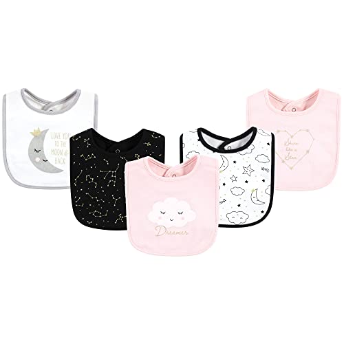 Image of Hudson Baby Unisex Baby Cotton Bibs, Dreamer, One Size