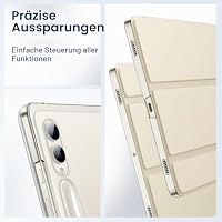 Hülle für Samsung Galaxy Tab S10 Plus/Tab S9 Plus 12,4 Zoll,Cremeweiß – Ansicht 7