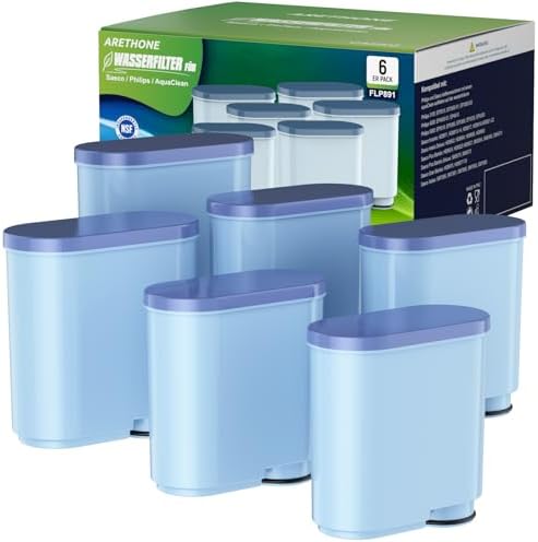 ARETHONE Wasserfilter für Philips AquaClean CA6903/10 CA6903/22, 6 Stück | Ersatzfilter für Philips Aqua Clean CA6707 Saeco Latte Go Kaffeevollautomaten Filter, 5000 Tassen Kalkfre