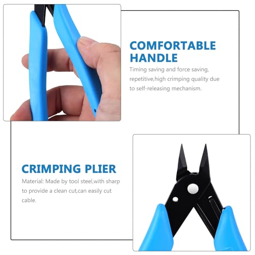 Mini Wire Cutters with Spring, 4 Pcs Electronic Side Cutters, Small Flush Cutter Electrical Wire Snips Electrical Snips - Image 3