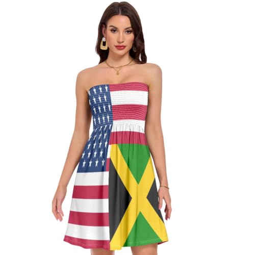 Robe d'été décontractée extensible confortable GuoChe drapeau USA - 2