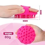 Scalp Massager Hair Growth, Scalp Scrubber Wiht Silicone Bristles, Head Massager Scalp, Wet Dry Hair Care Scalp Scrub for Women Man (Red) - Image 5