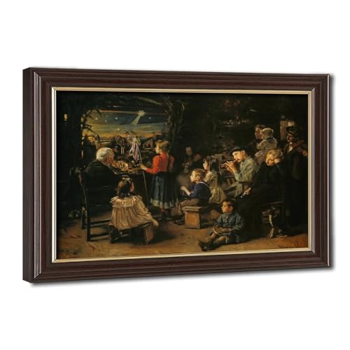 Impression sur toile La Nativité Joan Brull cadre mural 51x76 cm