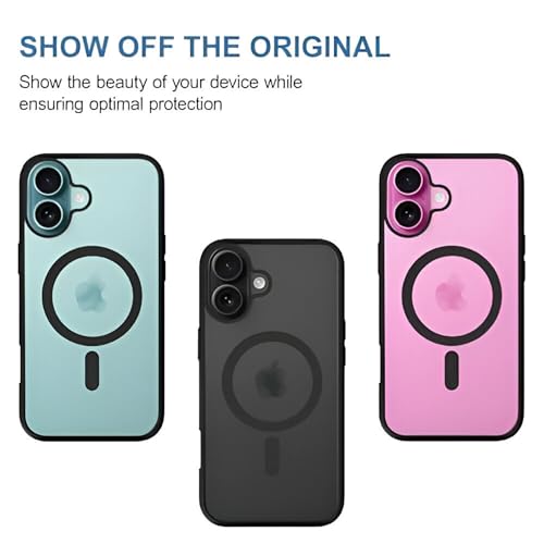 Image of Compatible with iPhone 16 Plus Case [6.7 Inch] with Black Border | Compatible with Mag-Safe Clear Cover | Anti-Yellowing | Slim Fit & Enhanced Protection