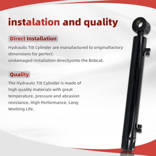 Image of 7199435 Hydraulic Thumb Clamp Cylinder Compatible with Bob-cat C-at Mini Excavators E32 E35, Bob-cat CAT Mini Excavators Hydraulic Cylinders