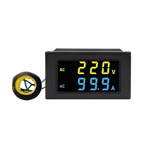 LCD Screen Digital Multimeter Voltmeter Ammeter AC 80-300V Voltage Current Meter Gauge with 100A Current Sensor Transformer 2-Wi