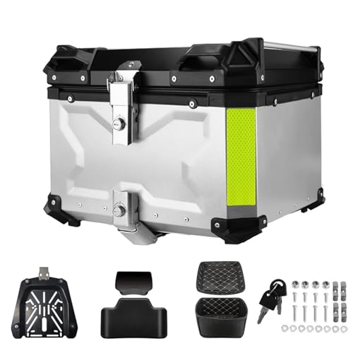 Top Case Moto Aluminium CNC 55L : Coffre Étanche et Verrouillable pour Bagages et Outils