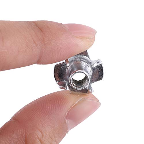 30 Inserti Ciechi M6x8 Mm A Quattro Punte, Dadi A T Uxcell Per Mobili In Legno, Carbon Steel