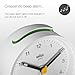 Braun Classic Analogue Alarm Clock with Snooze and Light, Quiet Quartz Movement, Crescendo Beep Alarm in White, Model BC12W.