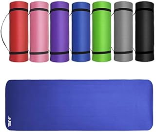 JLL® Yoga Mat Thick 10mm Non-Slip Pilates Workout Exercise Mat available in Black/Blue/Purple/Pink/Green/Red. Also Ideal as Camping Mat