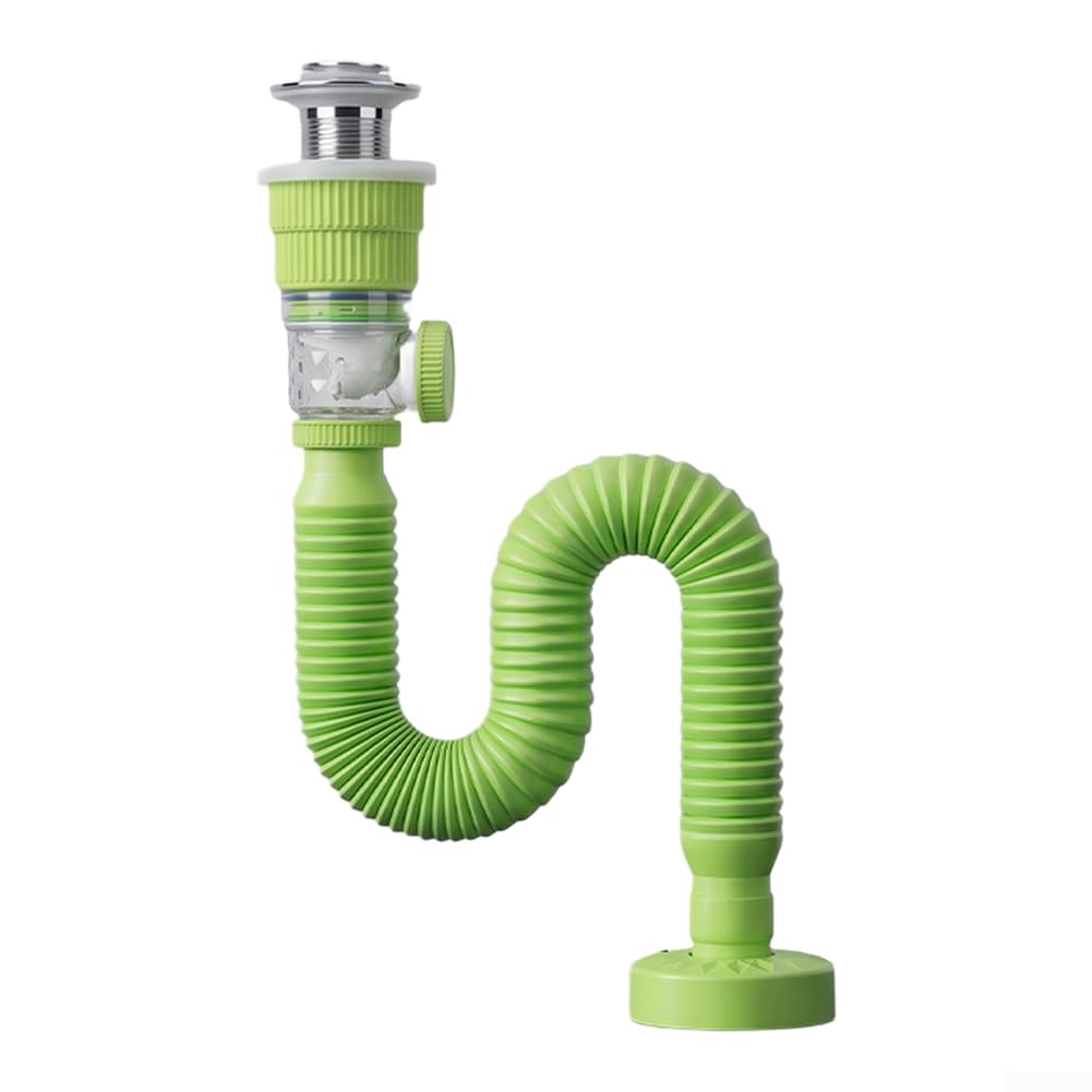 Sifón Lavabo Pared, Antiolor Magnético, Ajustable 22-91cm(C)