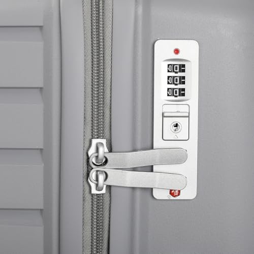 Image of 3G Vacanza Paris Series Polypropylene Unbreakable Hard-Sided Luggage Trolley Bag Set of 2 | Light Grey (55 & 65 cm)