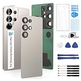 for Samsung Galaxy S25 Ultra Back Glass Replacement for Samsung S25 Ultra SM-S938U Rear Glass Replacement Battery Cover Housing Door Accessories Parts with Repair Tools(Titanium Gray)