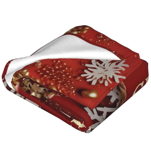 Couverture flanelle plaid microfibre leger canape Noel 152x127