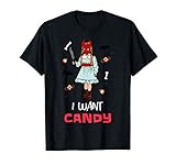 Je veux des bonbons fille effrayante Costume drôle Halloween T-Shirt