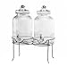 Imagen de Style Setter Canyon Glass Beverage Dispenser with Stand Set of 2-1