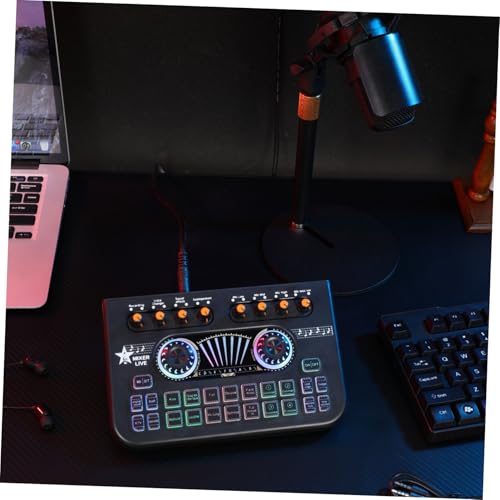 Tarjeta de sonido y micrófono SHINEOFI para grabación y karaoke 5