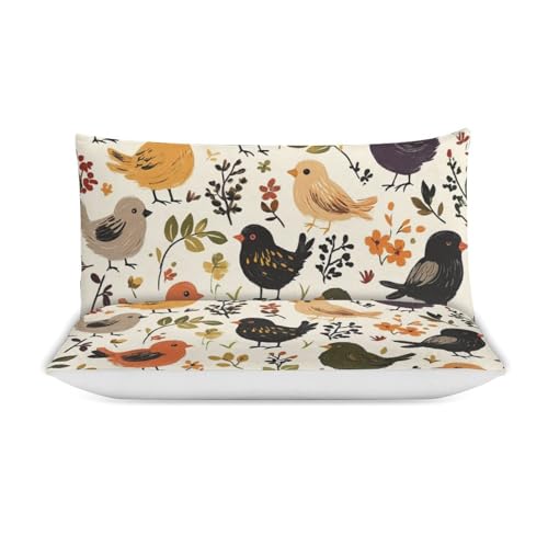 Ropa de cama de gallo de microfibra suave de 3 piezas con fundas de almohada 4