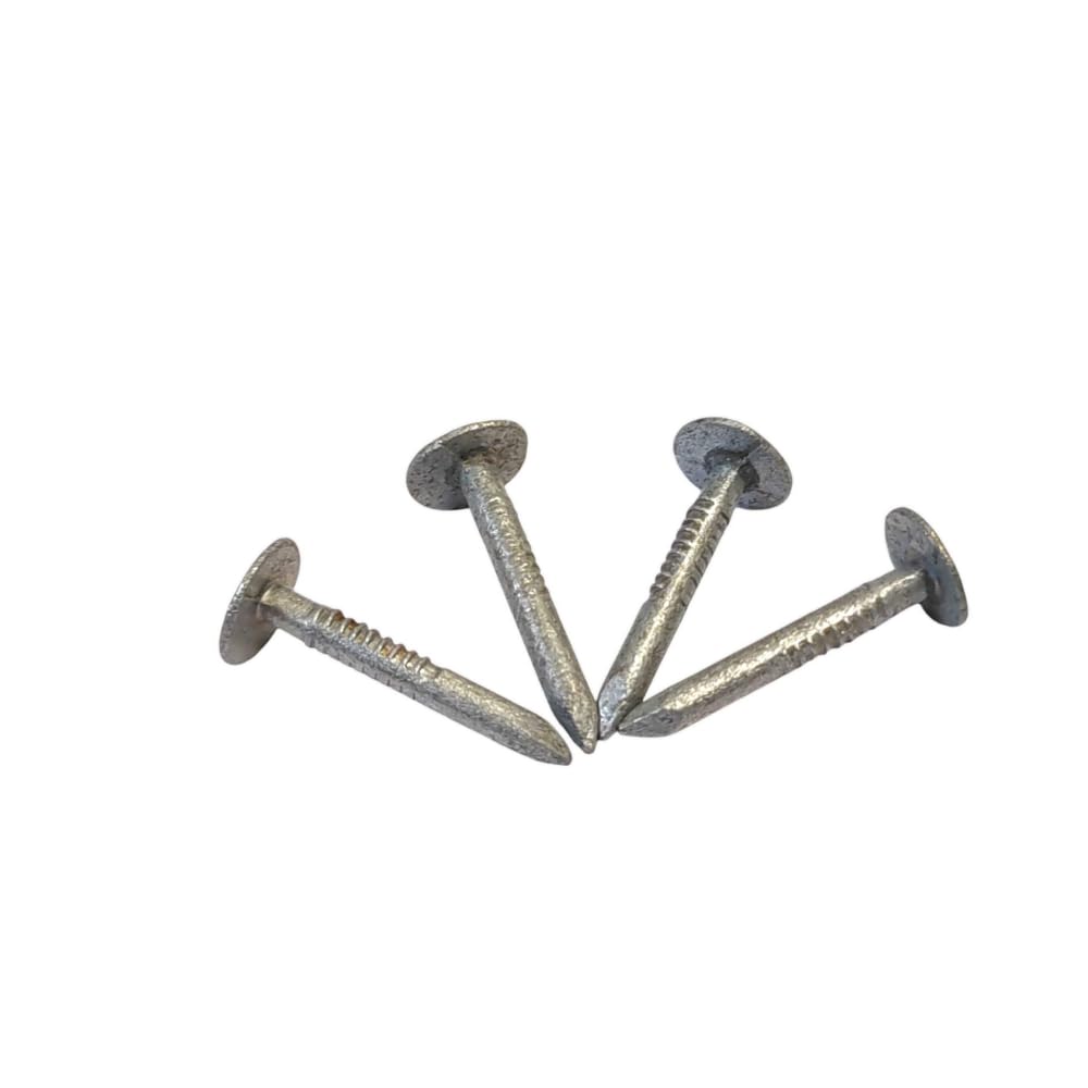 Clout Nail 25mm Galvanised Roof Shed Felt Clout Head Nails for DIY Crafts & Woodworking Pack of 100g - Image 3